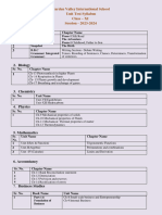 XI Unit Test Syllabus II (2023-24)