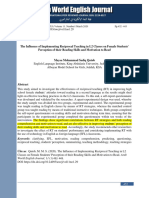 Influence of Implementing RT in L2 Classes Reading Skills & Motivation To Read Qutob 2020 Has Questionnaire