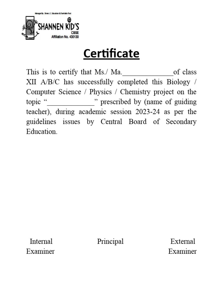 Certificate | PDF