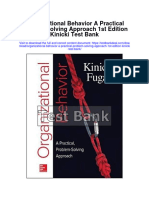 Organizational Behavior A Practical Problem Solving Approach 1st Edition Kinicki Test Bank