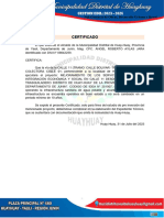 Anexo N°05 - Certificado de Existencia de APyA - CALLE 11
