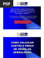 Serralheiro Custos e Precos