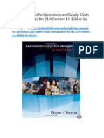 Solution Manual For Operations and Supply Chain Management For The 21st Century 1st Edition by Boyer
