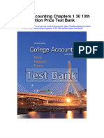 College Accounting Chapters 1-30-13th Edition Price Test Bank