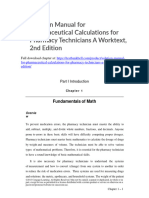 Solution Manual For Pharmaceutical Calculations For Pharmacy Technicians A Worktext 2nd Edition
