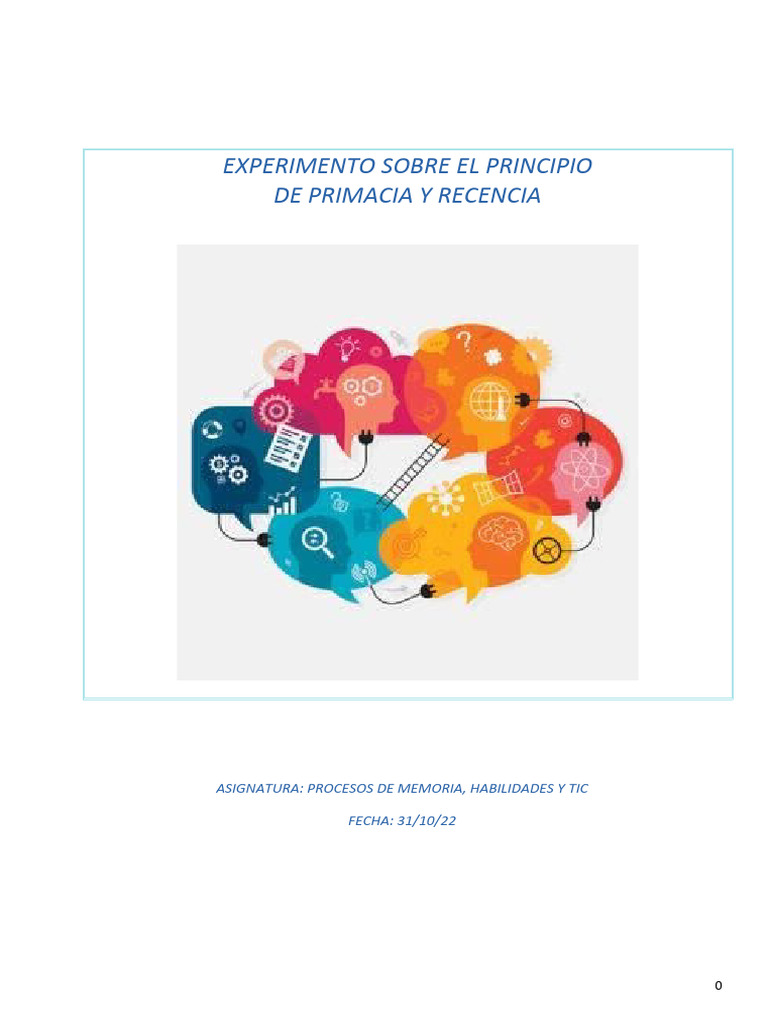 Efectos de Primacía y Recencia en Memoria | PDF | Memoria