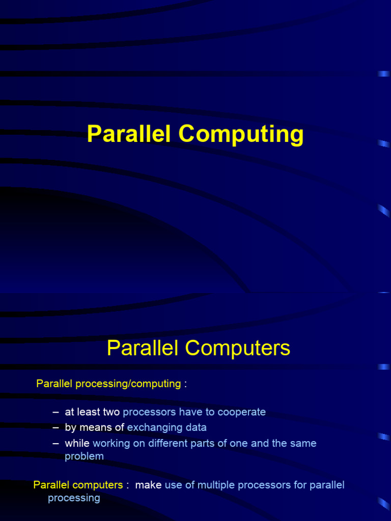 Parallel Computing | PDF | Parallel Computing | Central Processing Unit