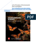 Solution Manual For Principles of Environmental Science 9th Edition Cunningham