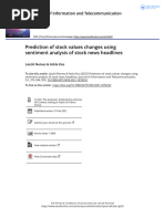 Prediction of Stock Values Changes Using Sentiment Analysis of Stock News Headlines