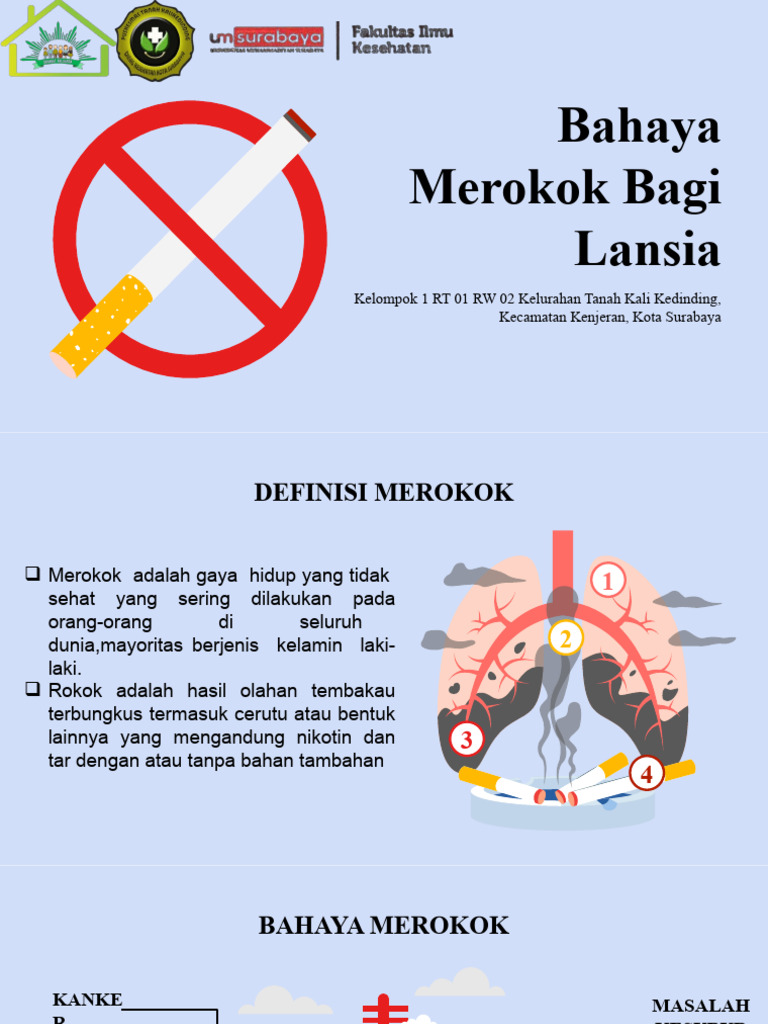 Bahaya Merokok bagi Lansia dan Lingkungan | PDF