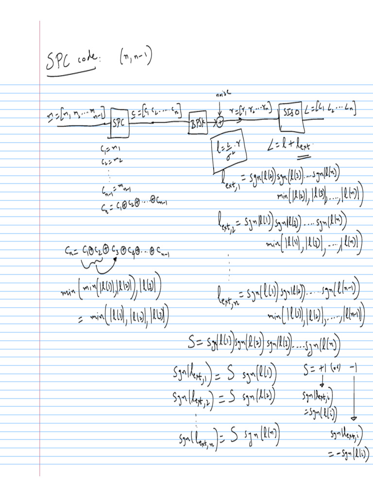 SISO Decoder For A General (N, N-1) SPC Code | PDF