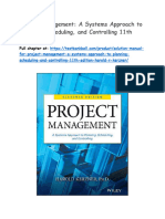 Solution Manual For Project Management A Systems Approach To Planning Scheduling and Controlling 11th Edition Harold R Kerzner
