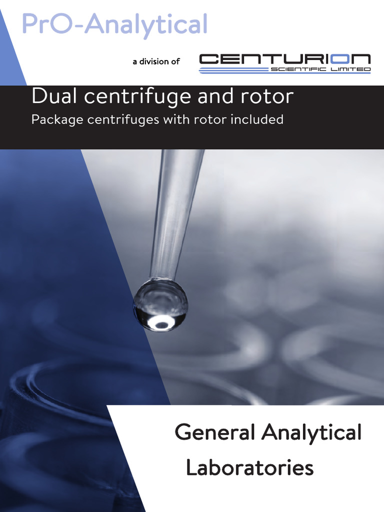PrO Analytical Dual Brochure | PDF | Centrifuge | Usability