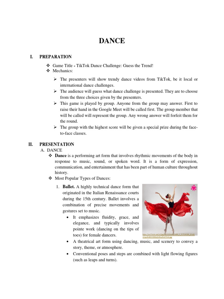 Types of Dance: A Comprehensive Guide | PDF | Dances | Performing Arts