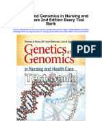 Genetics and Genomics in Nursing and Health Care 2nd Edition Beery Test Bank
