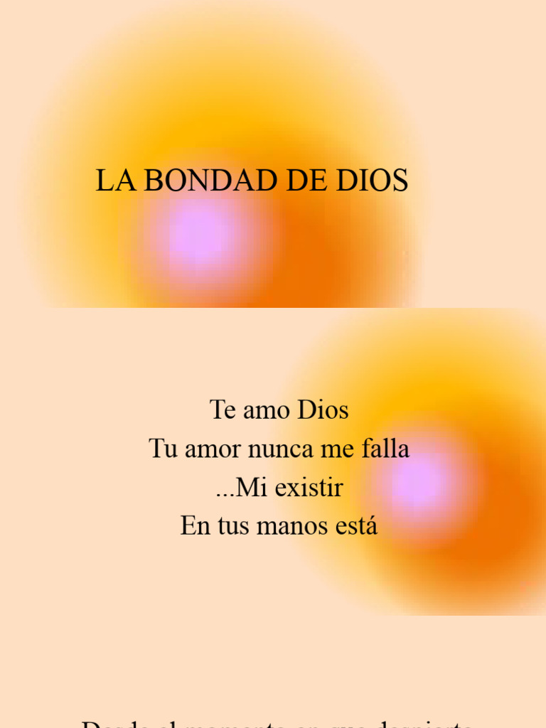 La Bondad De Dios Pdf