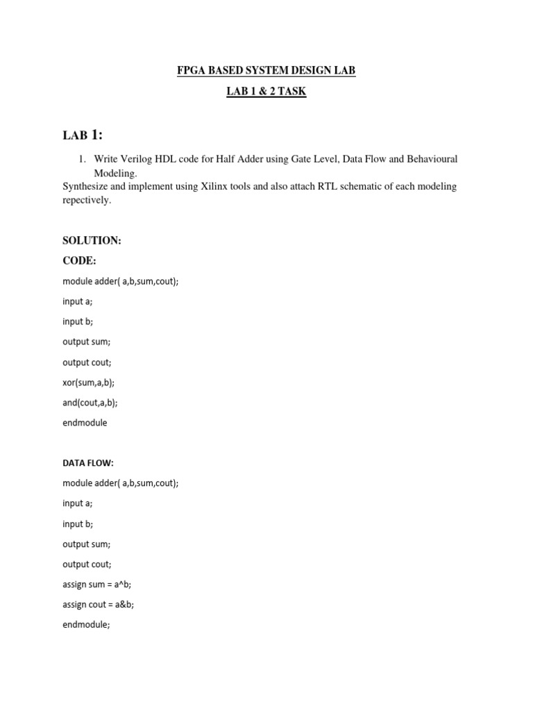 Lab 1 & 2 | PDF | Computers