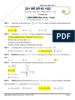 Toán 12 - A3. Đề thi học kỳ I (2) - Đáp án