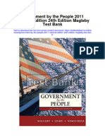 Government by The People 2011 National Edition 24th Edition Magleby Test Bank