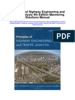 Principles of Highway Engineering and Traffic Analysis 4th Edition Mannering Solutions Manual