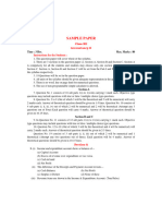 Sample Paper Accountancy-II
