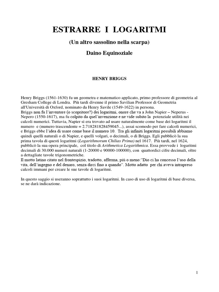 LOGARITMI | PDF