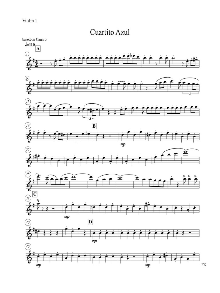 Cuartito Azul-Violin1 | PDF