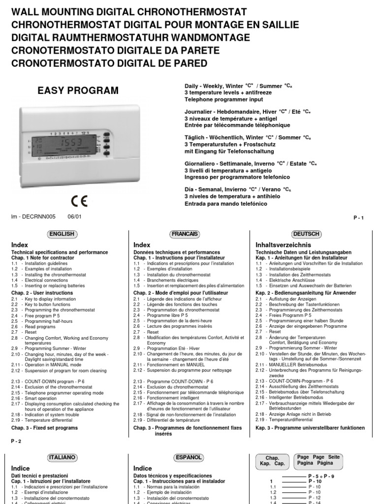 Perry Unterputz-Thermostat Schwarz 230V Stromversorgung 1TITE543