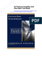 Corporate Finance Canadian 2nd Edition Berk Test Bank