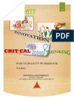 Creativity Innovation Critical Thinking Workbook For DATASTAR