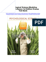 Psychological Science Modeling Scientific Literacy 1st Edition Krause Test Bank