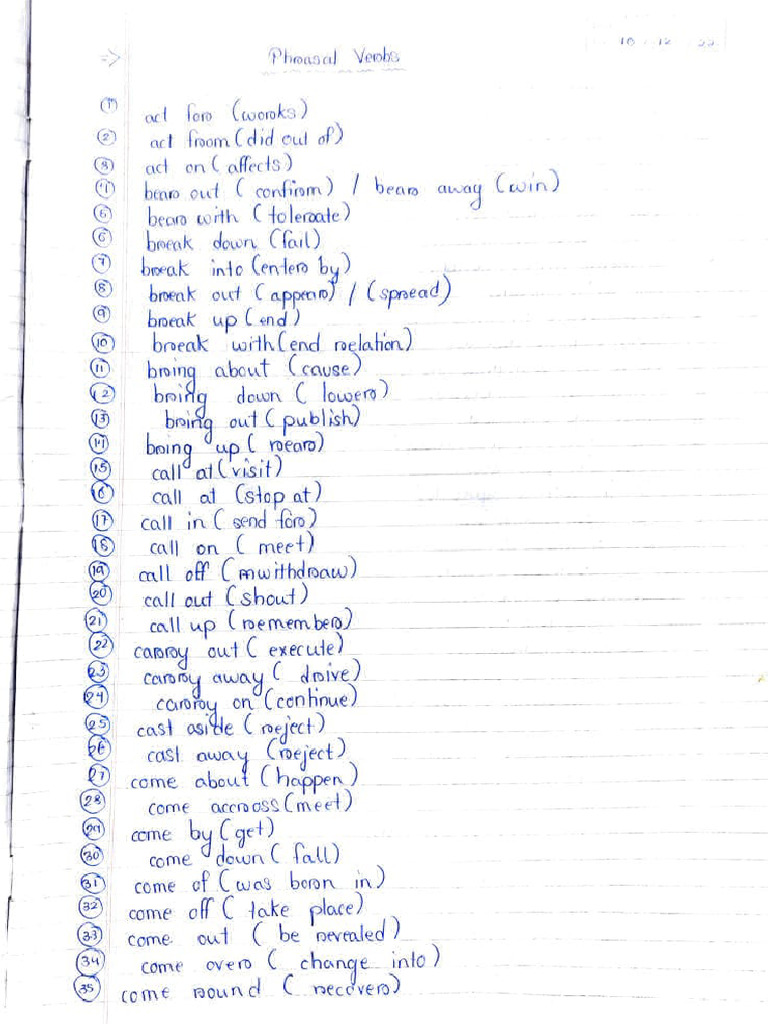 Group Or Phrasal Verb Pdf