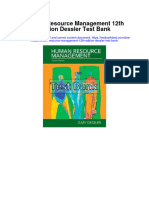 Human Resource Management 12th Edition Dessler Test Bank