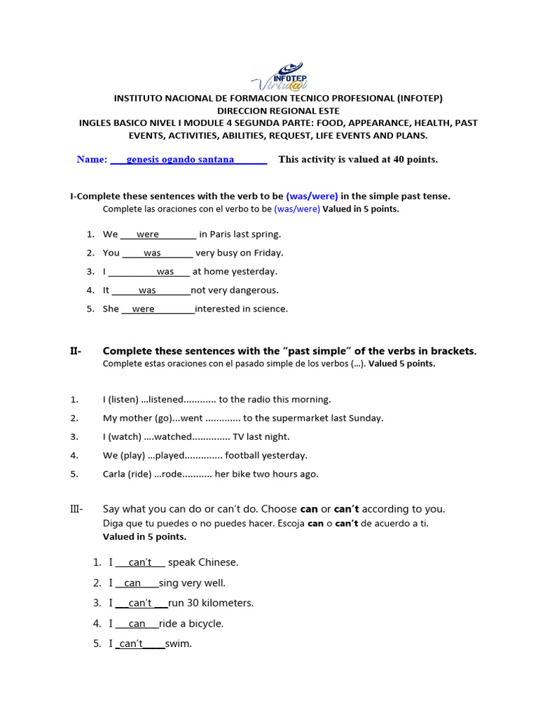 Tarea modulo 4 segunda parte completoooooooo pdf syntax language