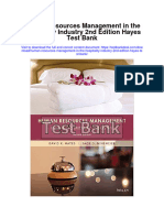 Human Resources Management in The Hospitality Industry 2nd Edition Hayes Test Bank