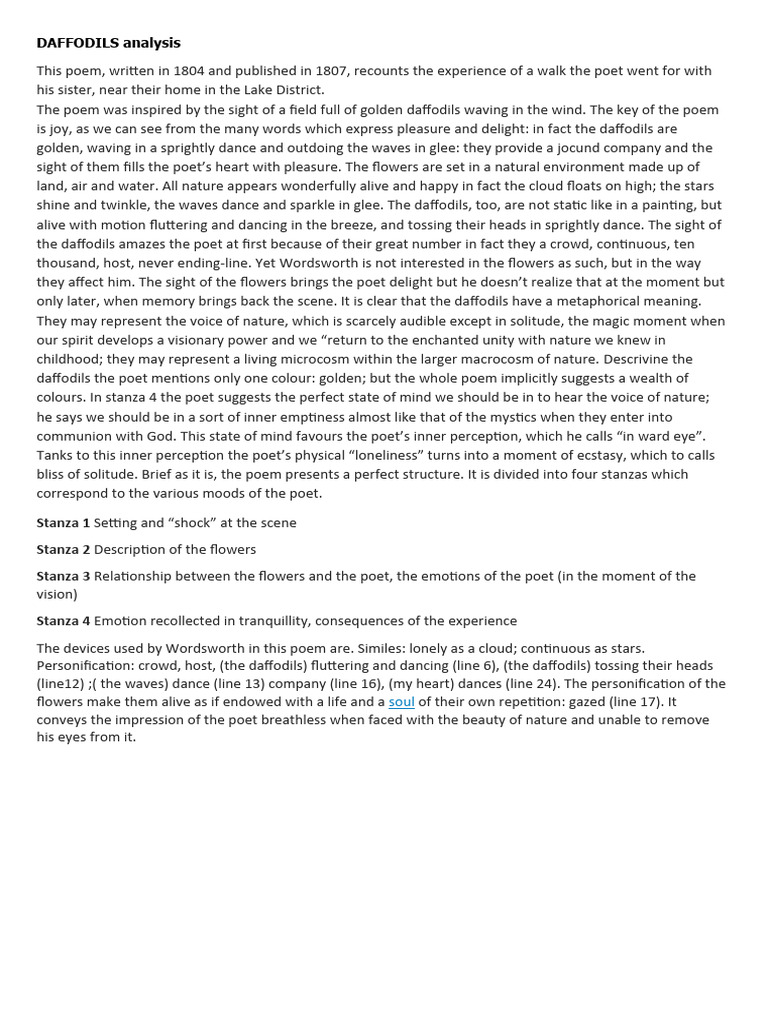 DAFFODILS Analysis PDF