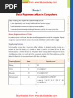 NCERT Class 11 Computer Science Data Representation in Computers