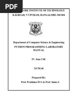 PYTHON Lab (21CSL46) Manual 4th Sem Final