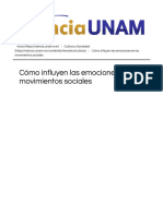 Cómo Influyen Las Emociones en Los Movimientos Sociales - Ciencia UNAM