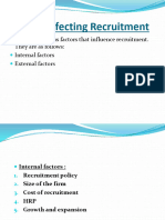Process and Factors Affecting Recruitment