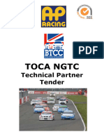 TOCA NGTC Technical Partner Tender