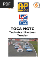 TOCA NGTC Technical Partner Tender