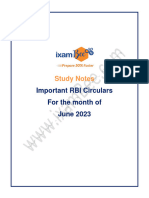 RBI Circulars Summary - June 2023