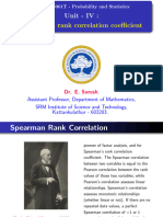 Unit - IV - Spearman Rank Correlation