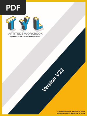 Quantitative Aptitude Workbook Overview | PDF | Percentage