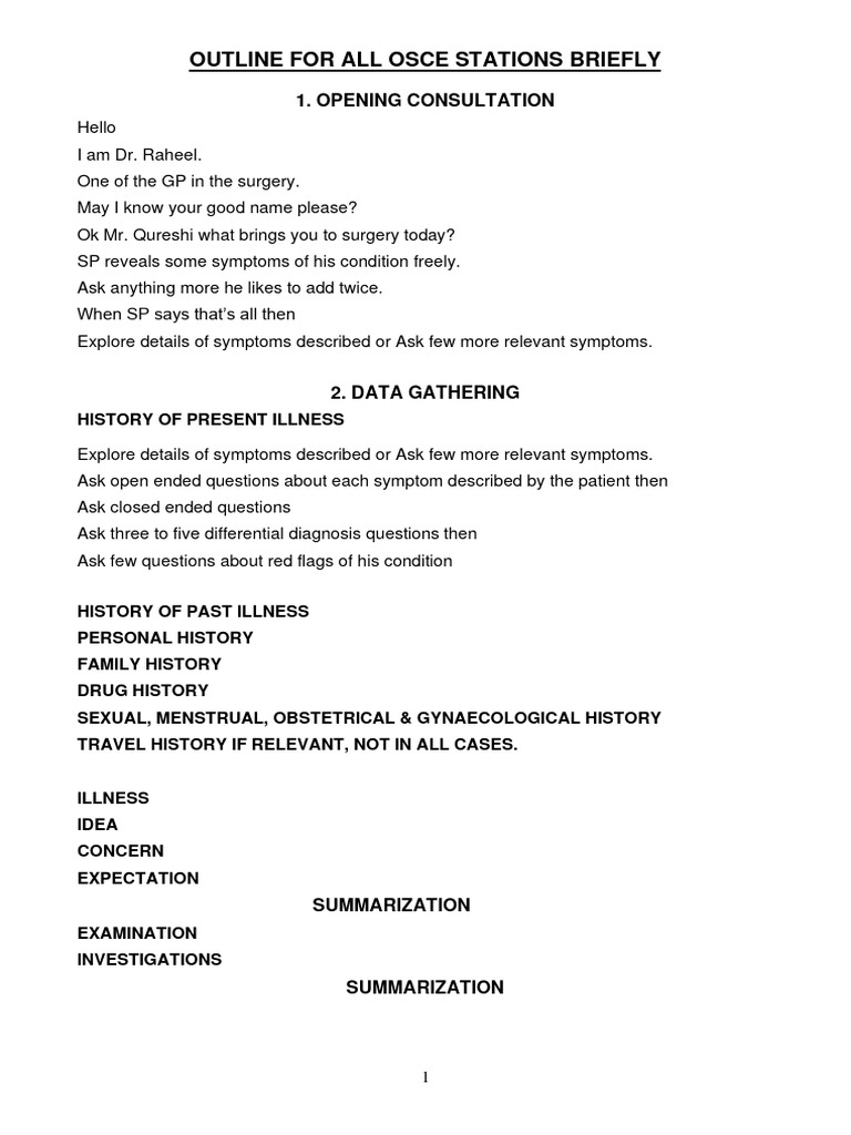 Raheel OSCE Notes January 2023 PDF Physical Examination