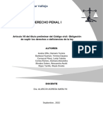 Art - Vii Obligación de Suplir Los Defectos o Deficiencias de La Ley