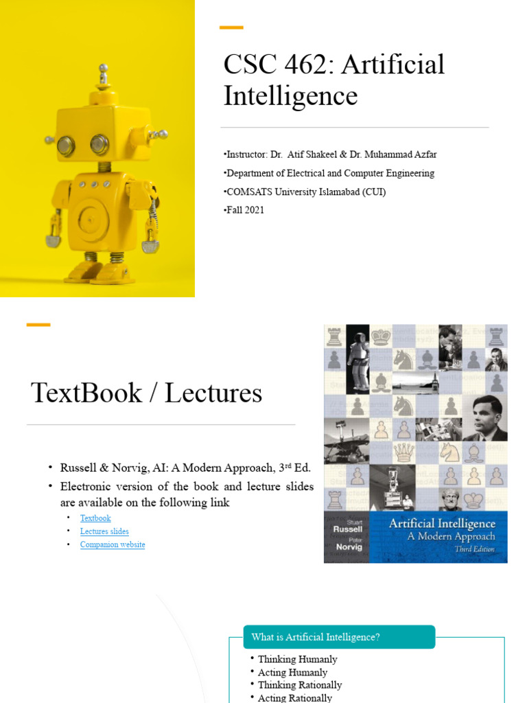 CSC 462: Introduction to AI Concepts | PDF | Artificial Intelligence ...