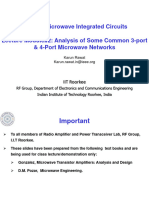 EC-542: Microwave Integrated Circuits Lecture Module#2: Analysis of Some Common 3-Port & 4-Port Microwave Networks