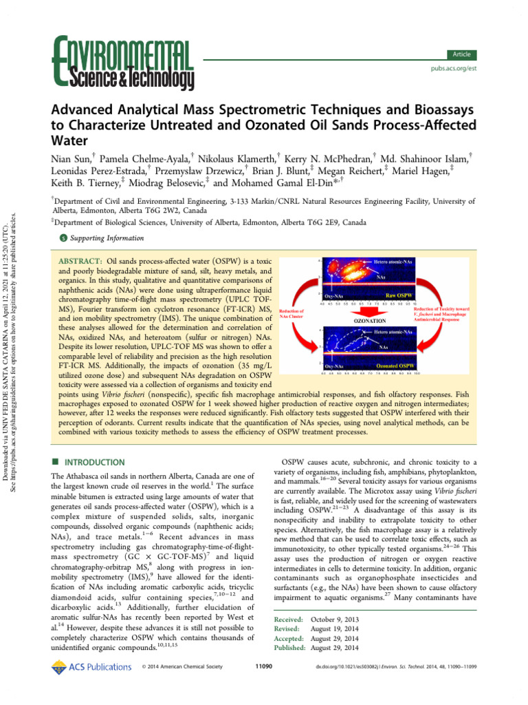Advanced Analytical Mass Spectrometric Techniques and Bioassays To ...